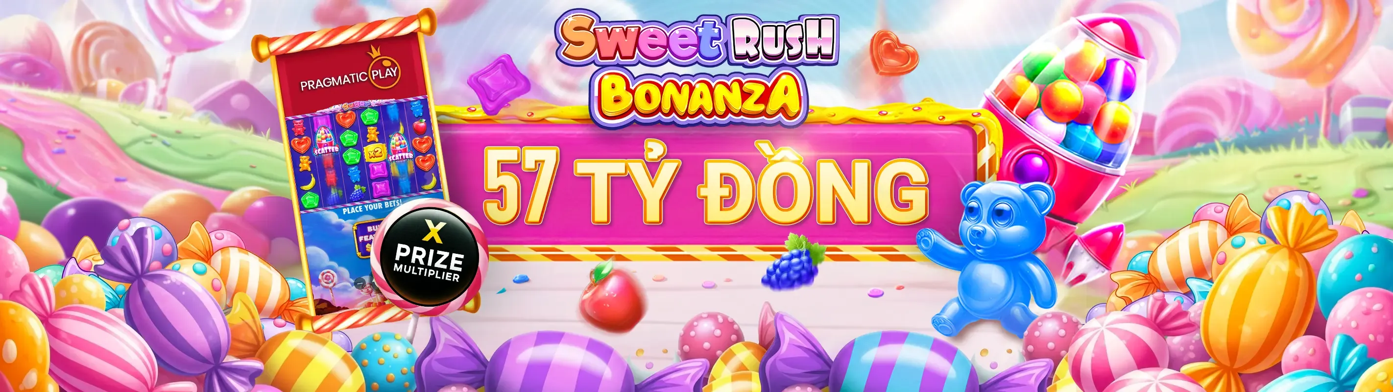 Game nổ hũ Sweet Bonanza với chủ đề kẹo ngọt